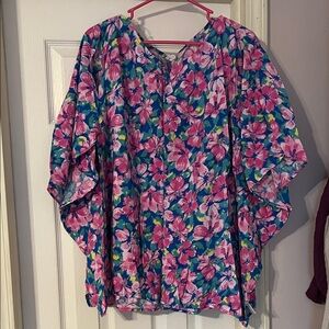 Vibrant Floral Women's Blouse